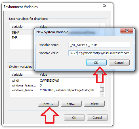 Environmental Variable Dialog